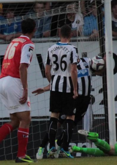 Newcastle United player handball