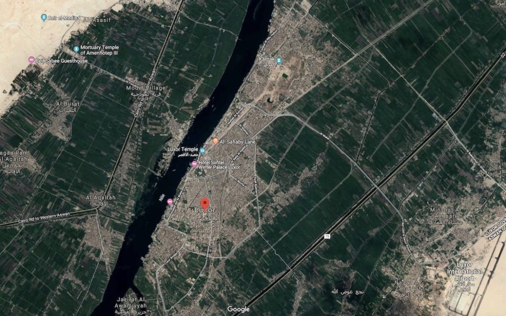 Google Earth image of Luxor
