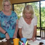 Lindsey signing Elaine's copy of What About Your Saucepans and the second book, Life After Saucepans.